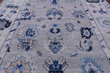 Grey Persian Sultanabad Hand Knotted Wool Rug - 10' 0" X 14' 0" - Golden Nile
