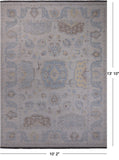 Ivory Persian Tabriz Hand Knotted Wool Rug - 10' 2" X 13' 10"