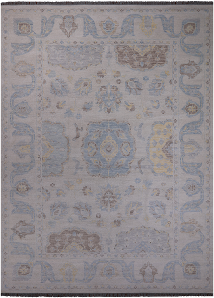 Ivory Persian Tabriz Hand Knotted Wool Rug - 10' 2" X 13' 10"