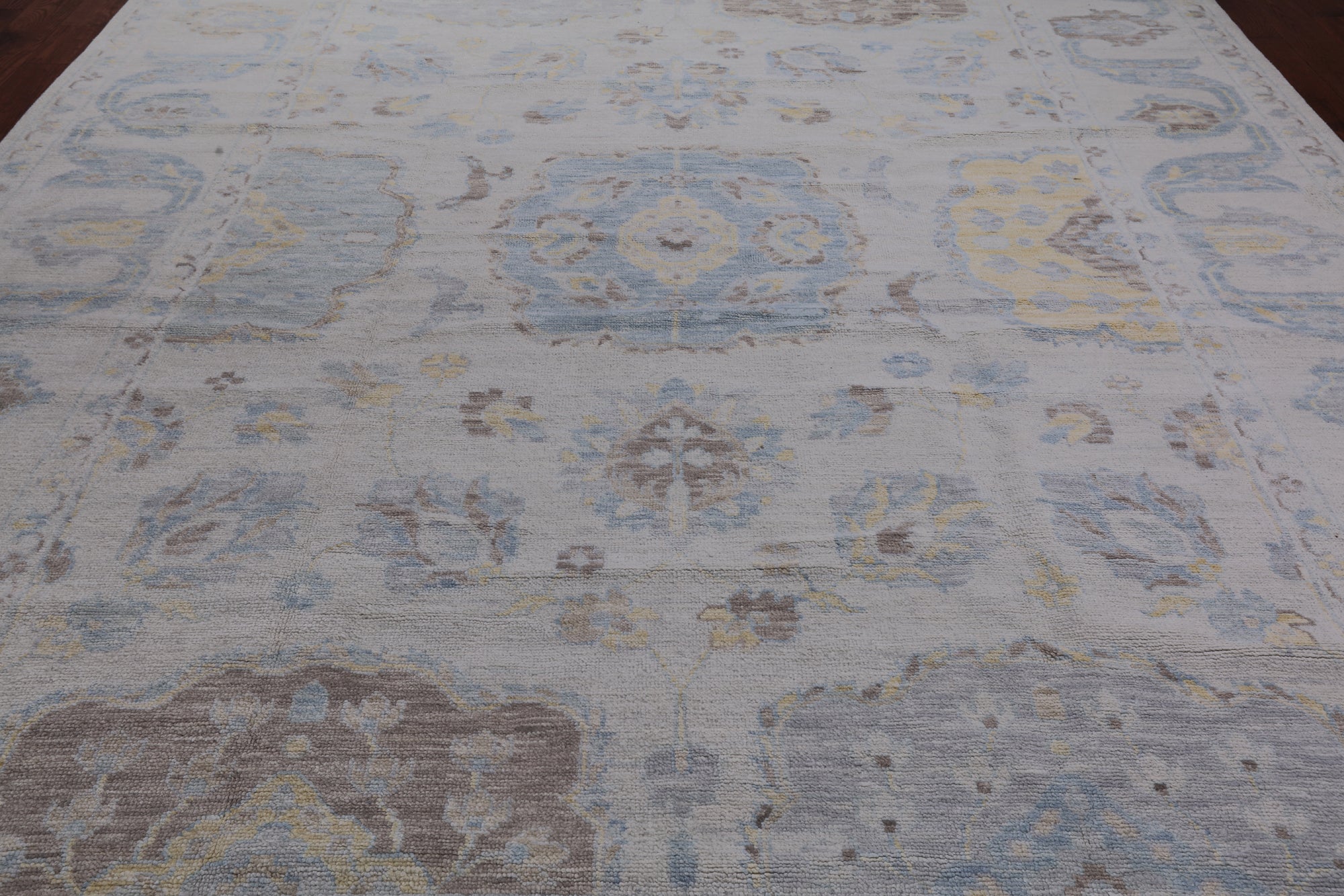 Ivory Persian Tabriz Hand Knotted Wool Rug - 10' 2" X 13' 10"