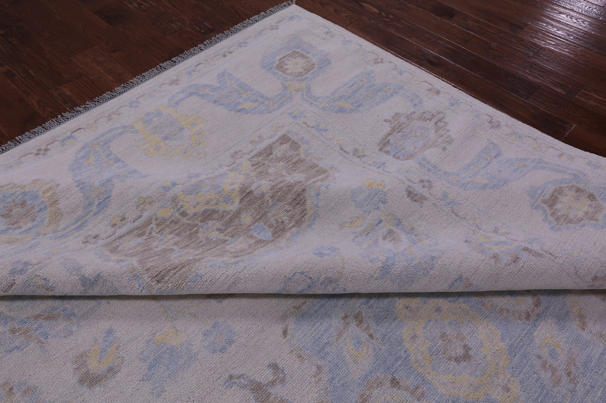 Ivory Persian Tabriz Hand Knotted Wool Rug - 10' 2" X 13' 10" - Golden Nile