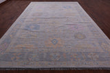 Silver Persian Sultanabad Hand Knotted Wool Rug - 10' 0" X 14' 0" - Golden Nile