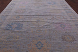 Silver Persian Sultanabad Hand Knotted Wool Rug - 10' 0" X 14' 0" - Golden Nile