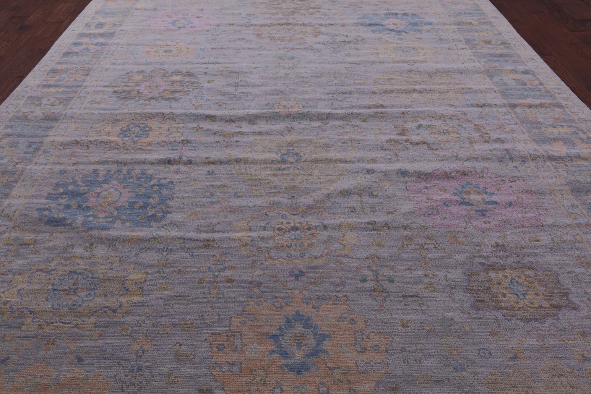 Silver Persian Sultanabad Hand Knotted Wool Rug - 10' 0" X 14' 0" - Golden Nile