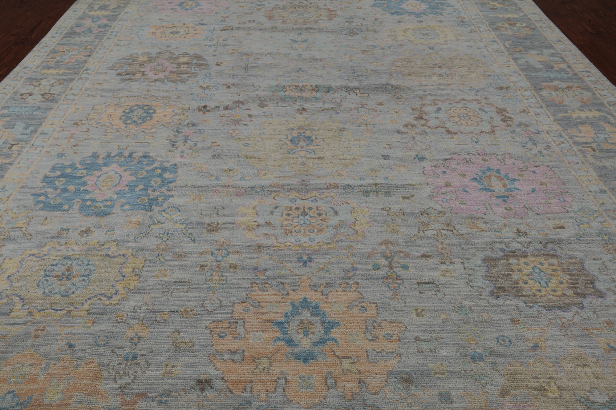 SUPER SALE Silver Persian Sultanabad Hand Knotted Wool Rug - 10' 0" X 14' 0"