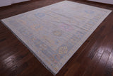 Silver Persian Sultanabad Hand Knotted Wool Rug - 10' 0" X 14' 0" - Golden Nile