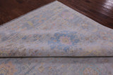 Silver Persian Sultanabad Hand Knotted Wool Rug - 10' 0" X 14' 0" - Golden Nile