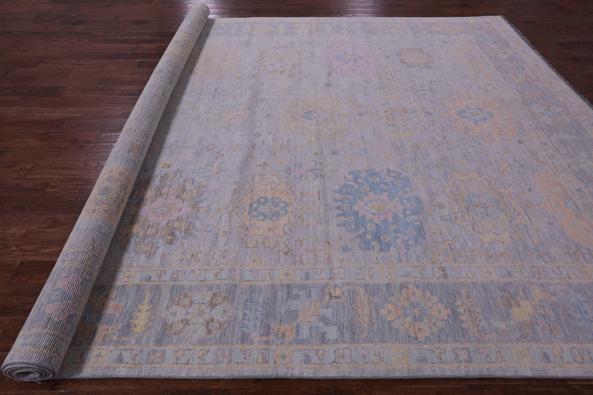 Silver Persian Sultanabad Hand Knotted Wool Rug - 10' 0" X 14' 0" - Golden Nile