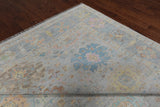 SUPER SALE Silver Persian Sultanabad Hand Knotted Wool Rug - 10' 0" X 14' 0"