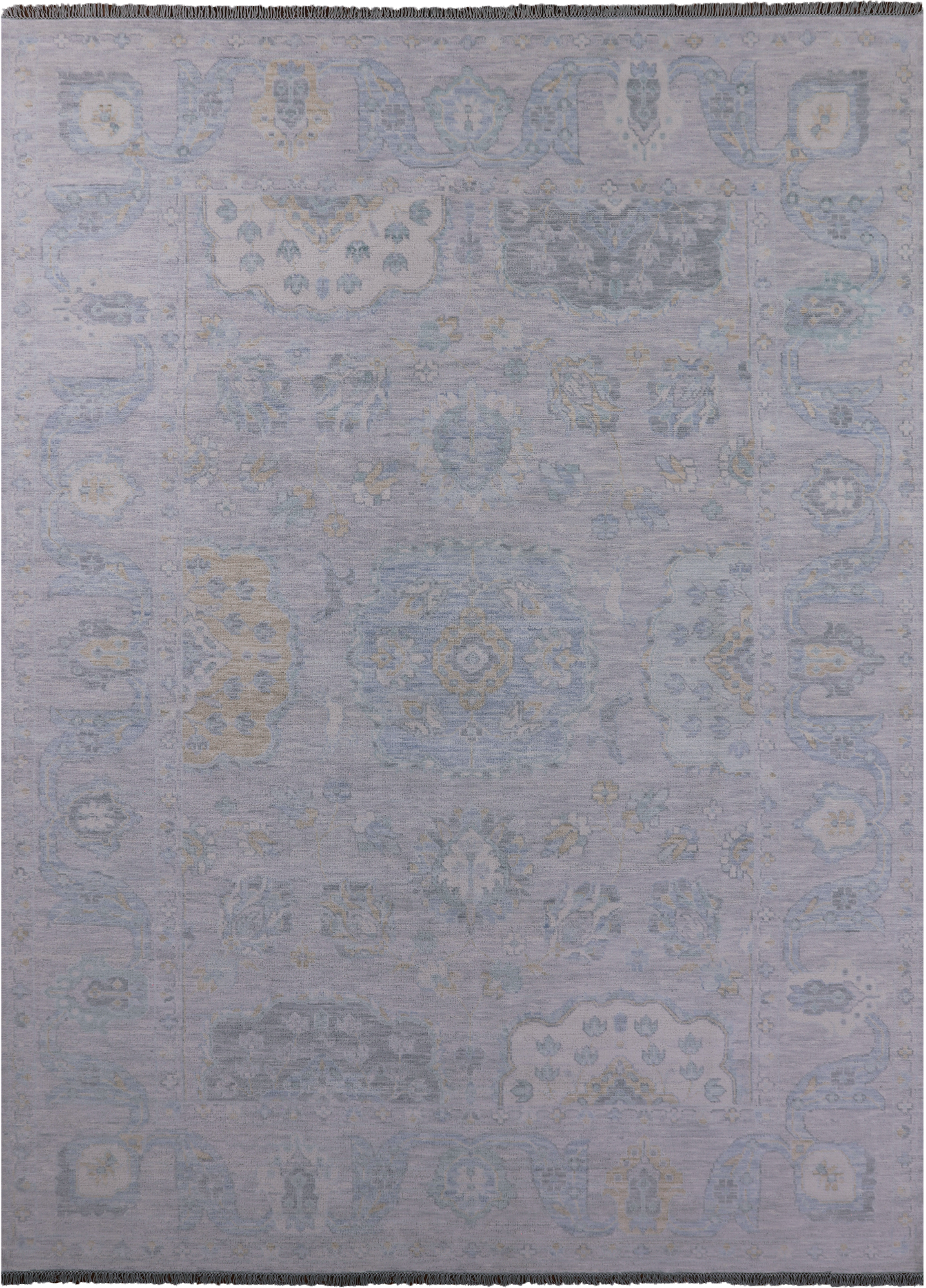 Silver Persian Tabriz Hand Knotted Wool Rug - 10' 4" X 14' 0" - Golden Nile