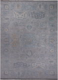 Silver Persian Tabriz Hand Knotted Wool Rug - 10' 4" X 14' 0"