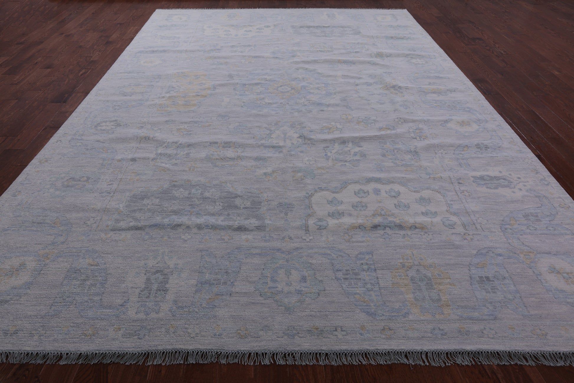 Silver Persian Tabriz Hand Knotted Wool Rug - 10' 4" X 14' 0" - Golden Nile