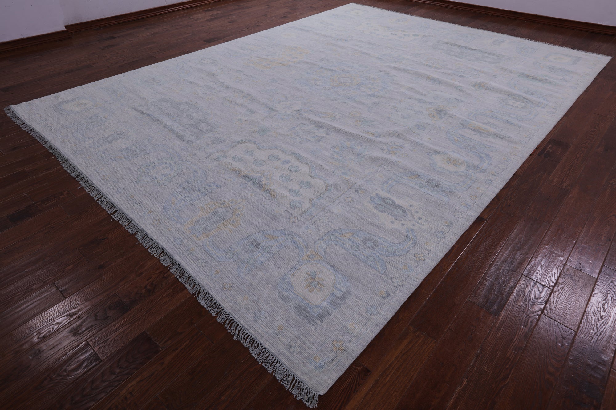 Silver Persian Tabriz Hand Knotted Wool Rug - 10' 4" X 14' 0" - Golden Nile