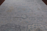 Silver Persian Tabriz Hand Knotted Wool Rug - 10' 4" X 14' 0"