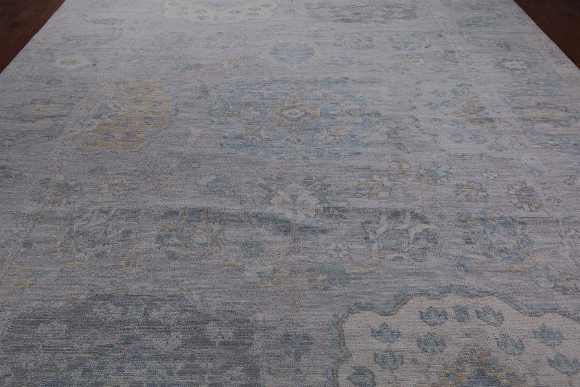 Silver Persian Tabriz Hand Knotted Wool Rug - 10' 4" X 14' 0"