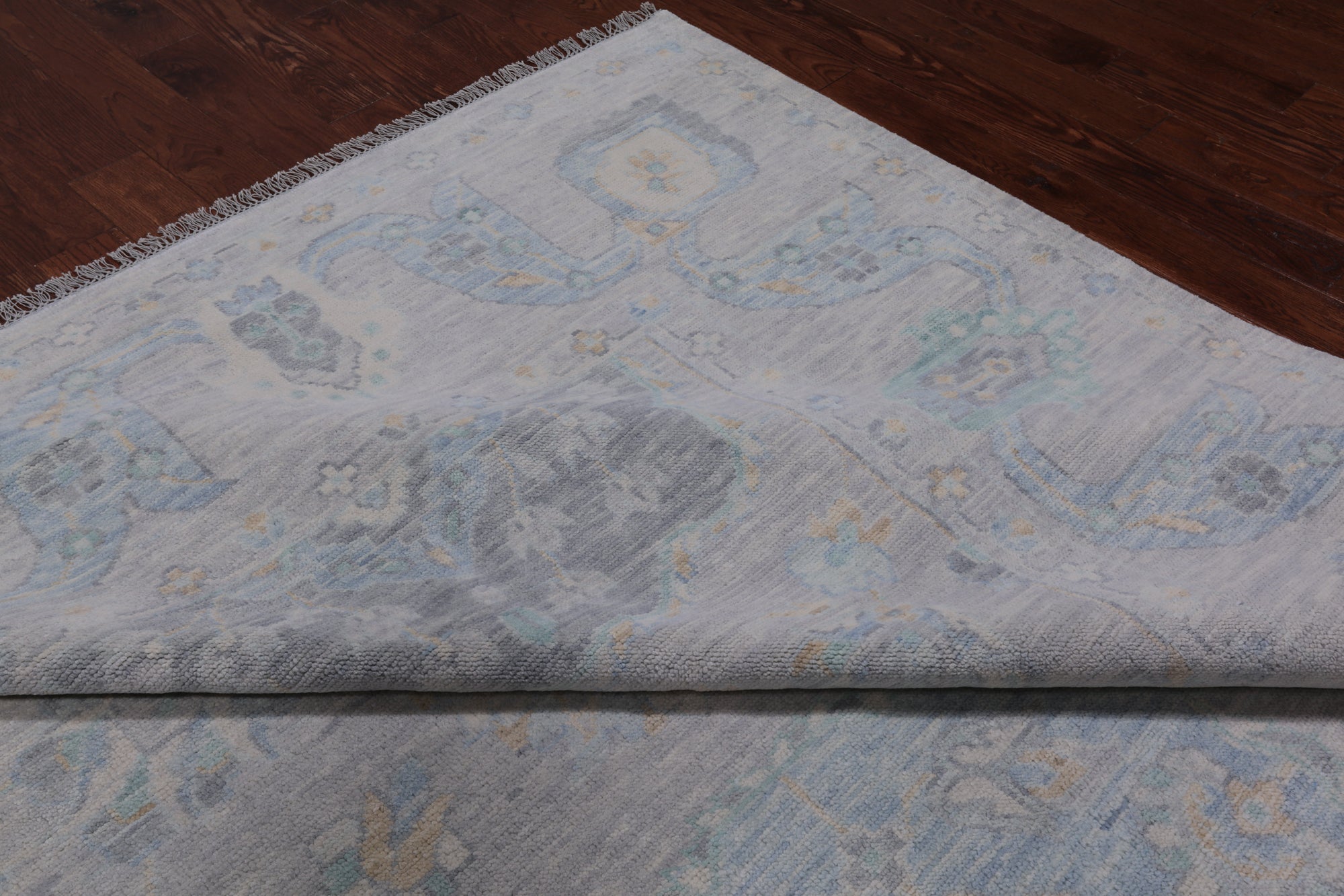Silver Persian Tabriz Hand Knotted Wool Rug - 10' 4" X 14' 0"