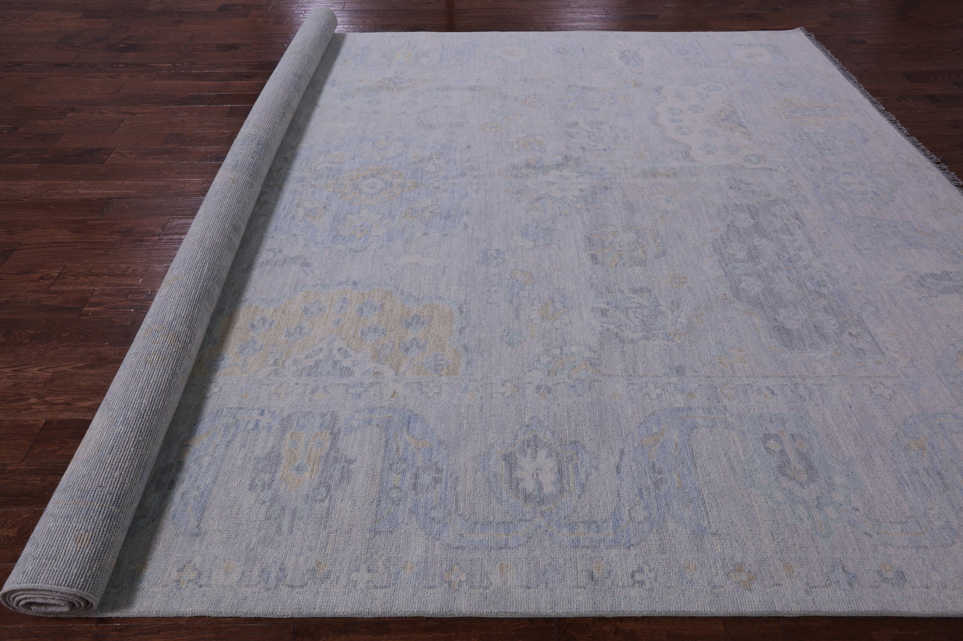 Silver Persian Tabriz Hand Knotted Wool Rug - 10' 4" X 14' 0" - Golden Nile