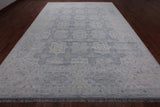 Grey Persian Tabriz Hand Knotted Wool Rug - 10' 2" X 13' 8"