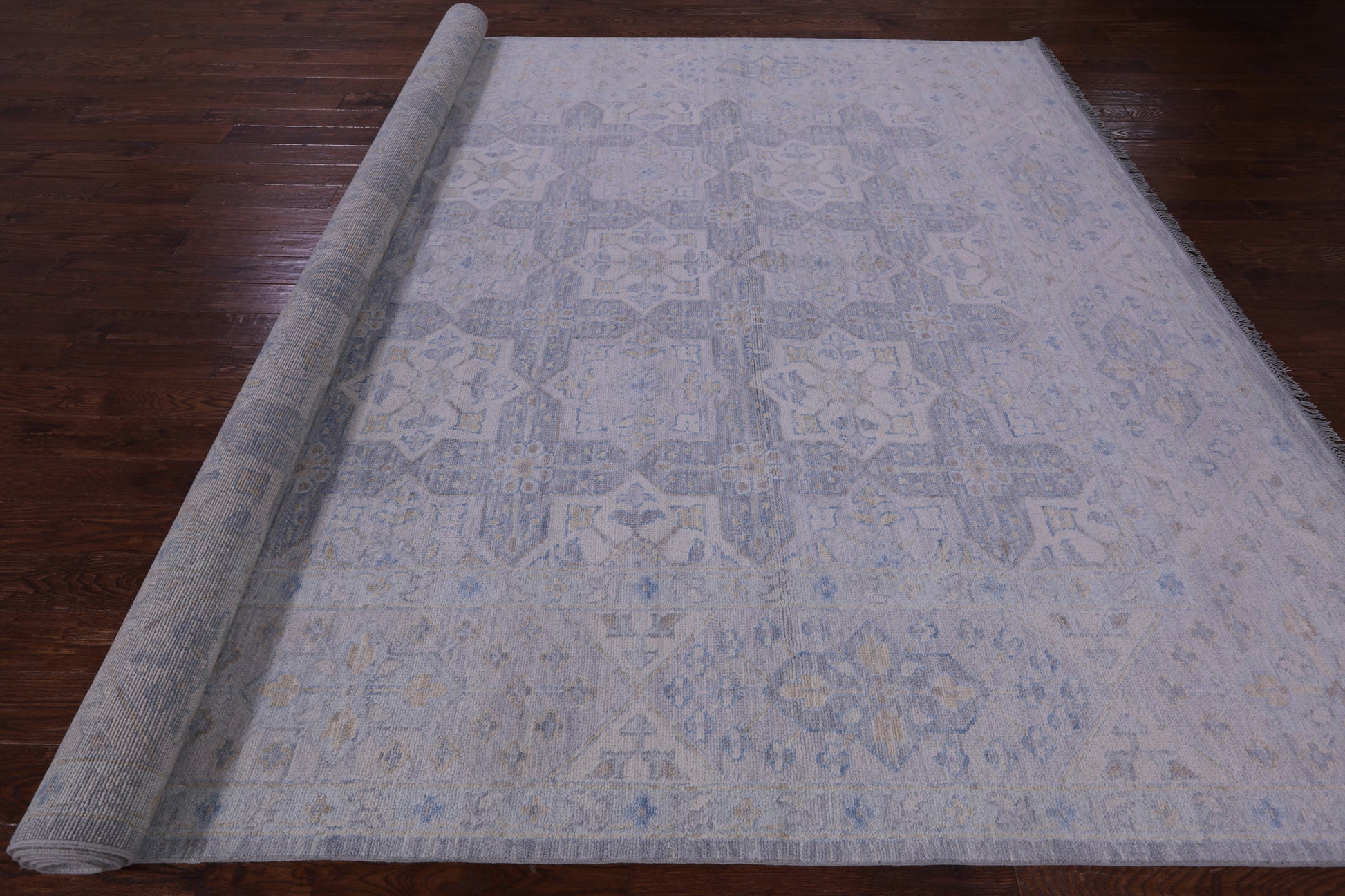 Grey Persian Tabriz Hand Knotted Wool Rug - 10' 2" X 13' 8" - Golden Nile