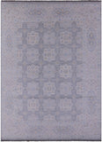 Grey Persian Tabriz Hand Knotted Wool Rug - 10' 2" X 13' 8" - Golden Nile