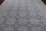 Grey Persian Tabriz Hand Knotted Wool Rug - 10' 2" X 13' 8"