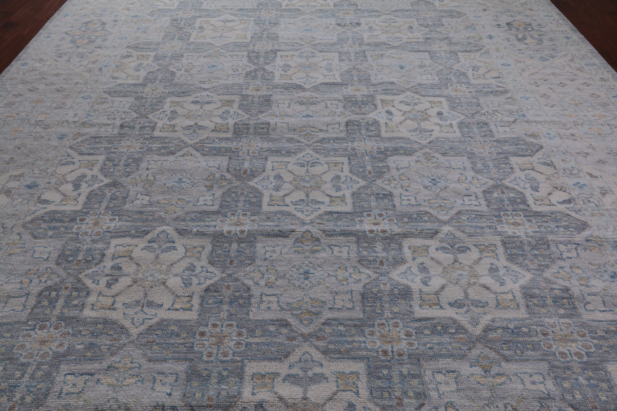 Grey Persian Tabriz Hand Knotted Wool Rug - 10' 2" X 13' 8"