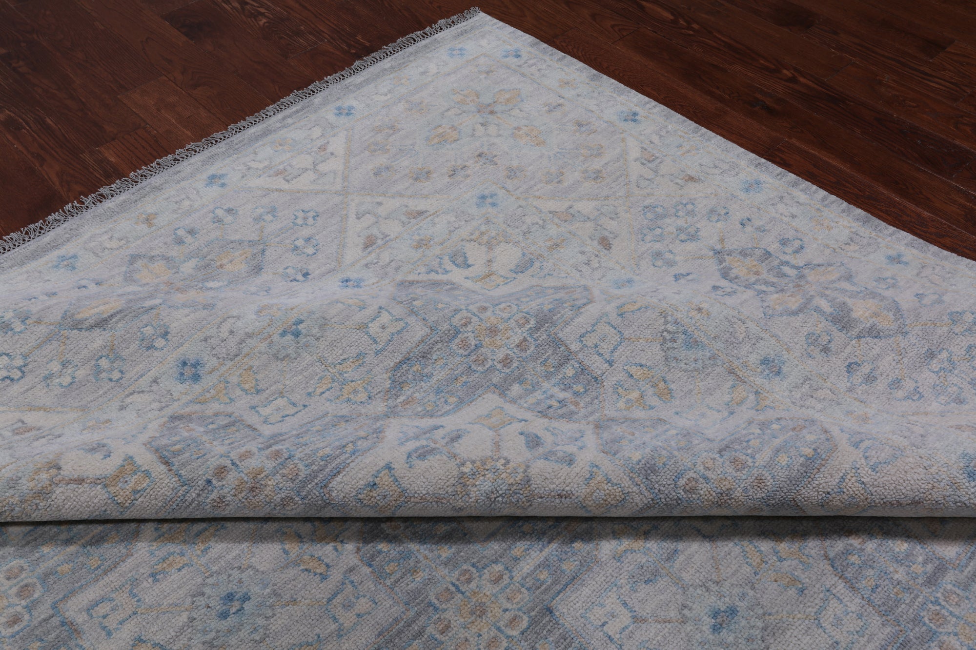 Grey Persian Tabriz Hand Knotted Wool Rug - 10' 2" X 13' 8"