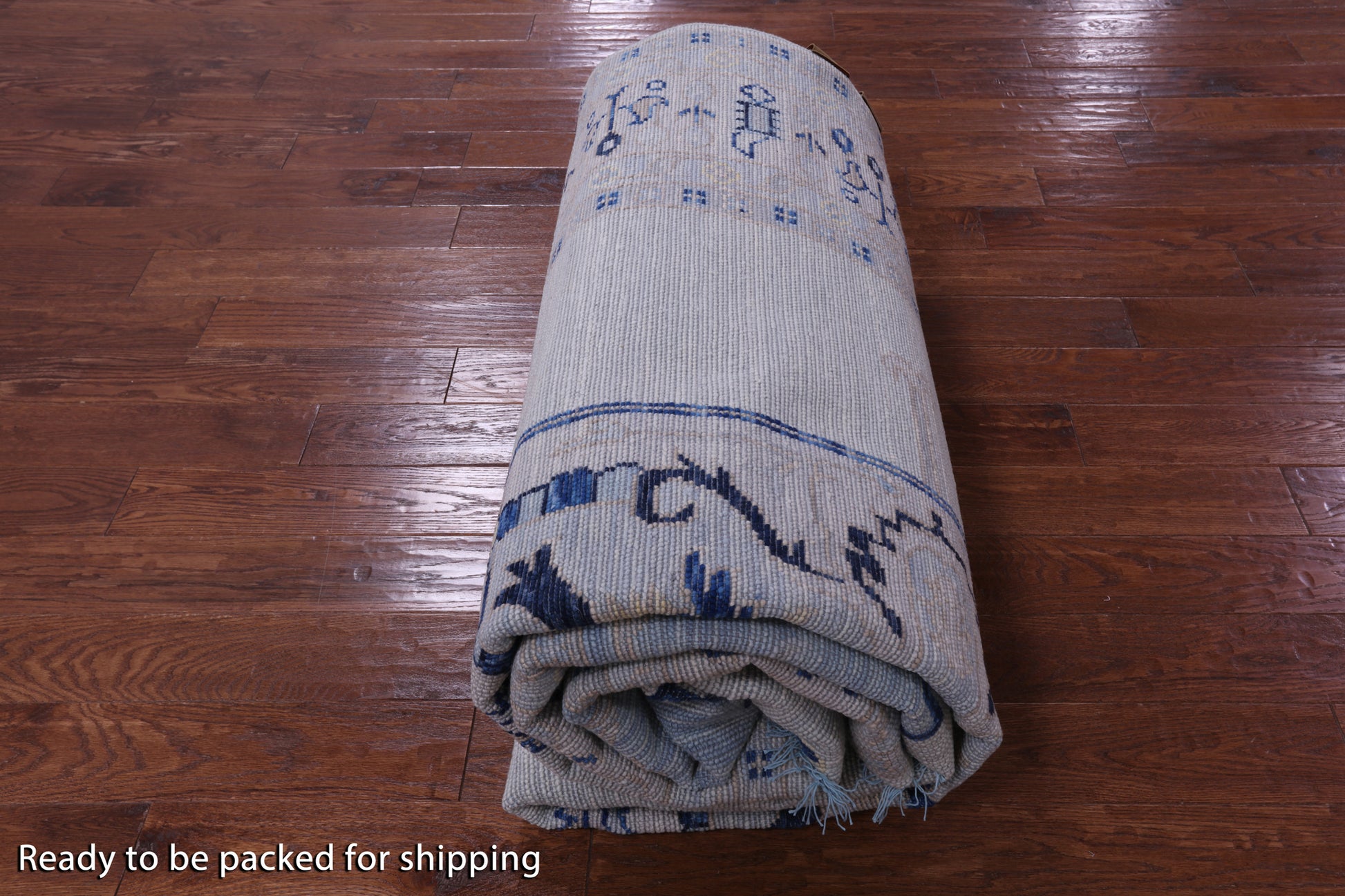 Blue Persian Bakshaish Hand Knotted Wool Rug - 10' 2" X 13' 11" - Golden Nile