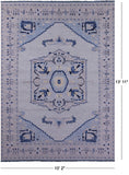 Blue Persian Bakshaish Hand Knotted Wool Rug - 10' 2" X 13' 11" - Golden Nile