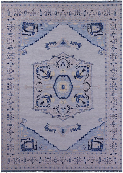 Blue Persian Bakshaish Hand Knotted Wool Rug - 10' 2" X 13' 11" - Golden Nile