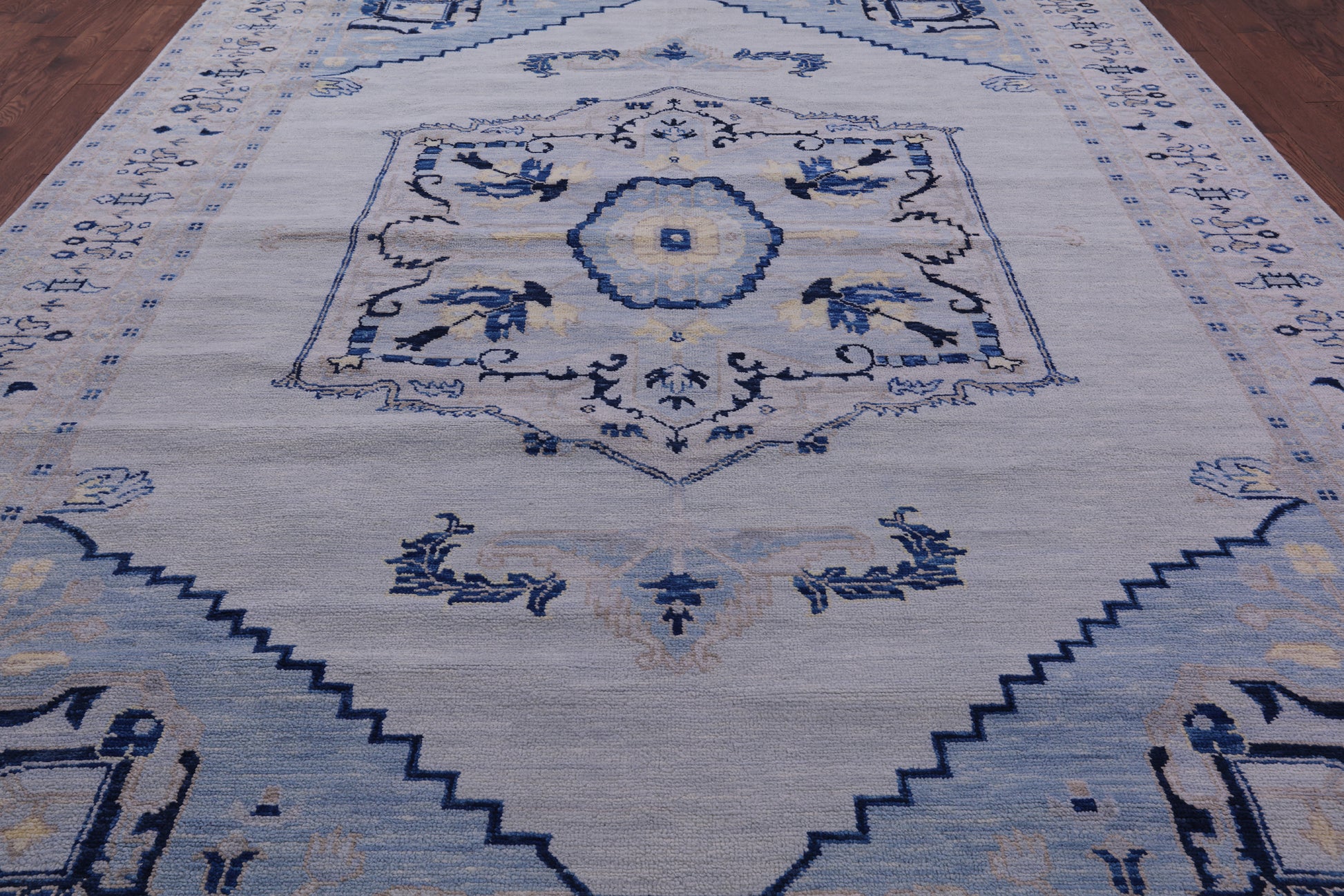 Blue Persian Bakshaish Hand Knotted Wool Rug - 10' 2" X 13' 11" - Golden Nile