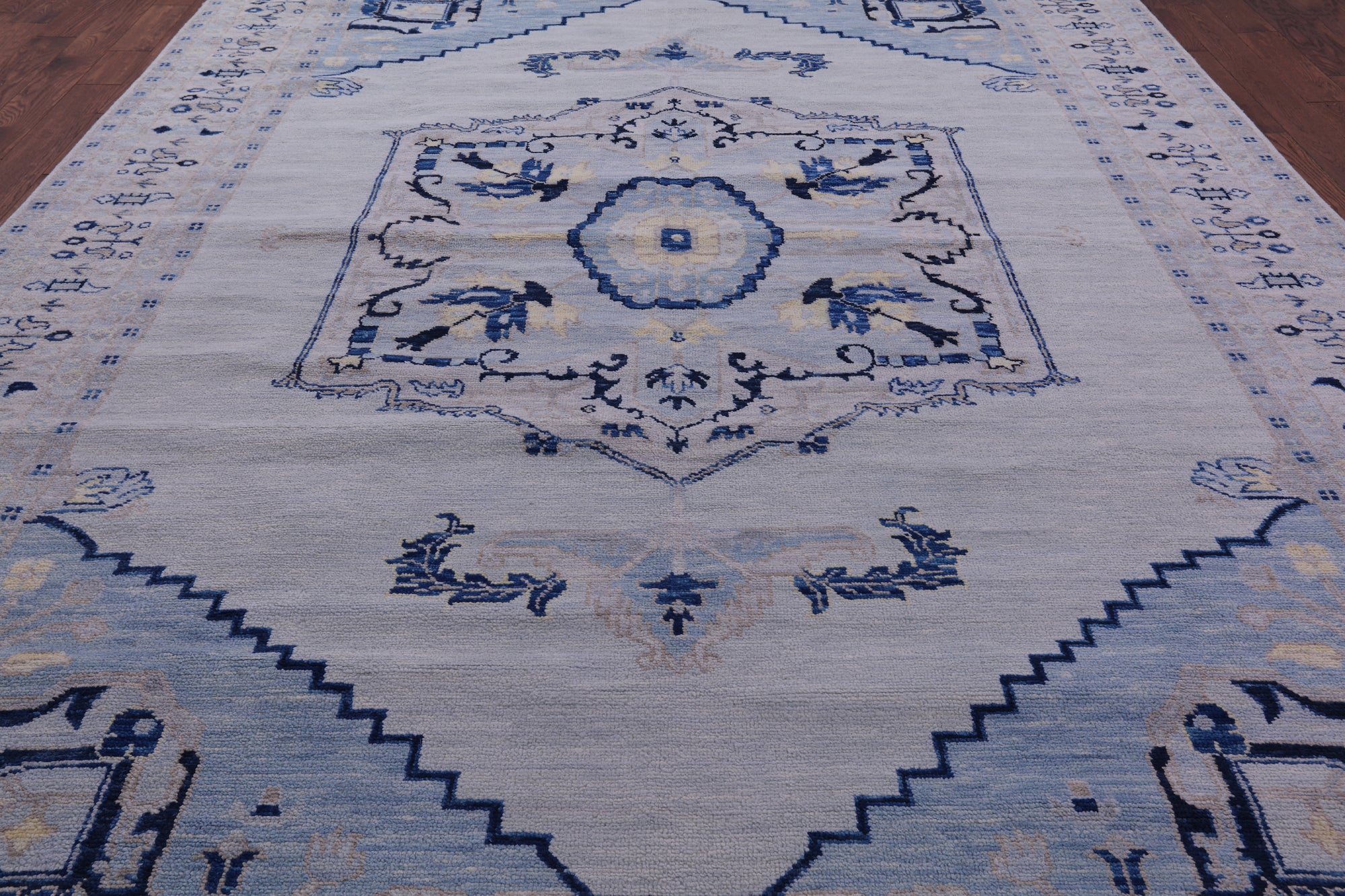 Blue Persian Bakshaish Hand Knotted Wool Rug - 10' 2" X 13' 11" - Golden Nile