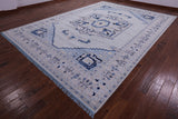 Blue Persian Bakshaish Hand Knotted Wool Rug - 10' 2" X 13' 11" - Golden Nile