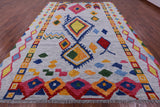 Grey Tribal Moroccan Hand Knotted Wool Rug - 10' 0" X 13' 8" - Golden Nile