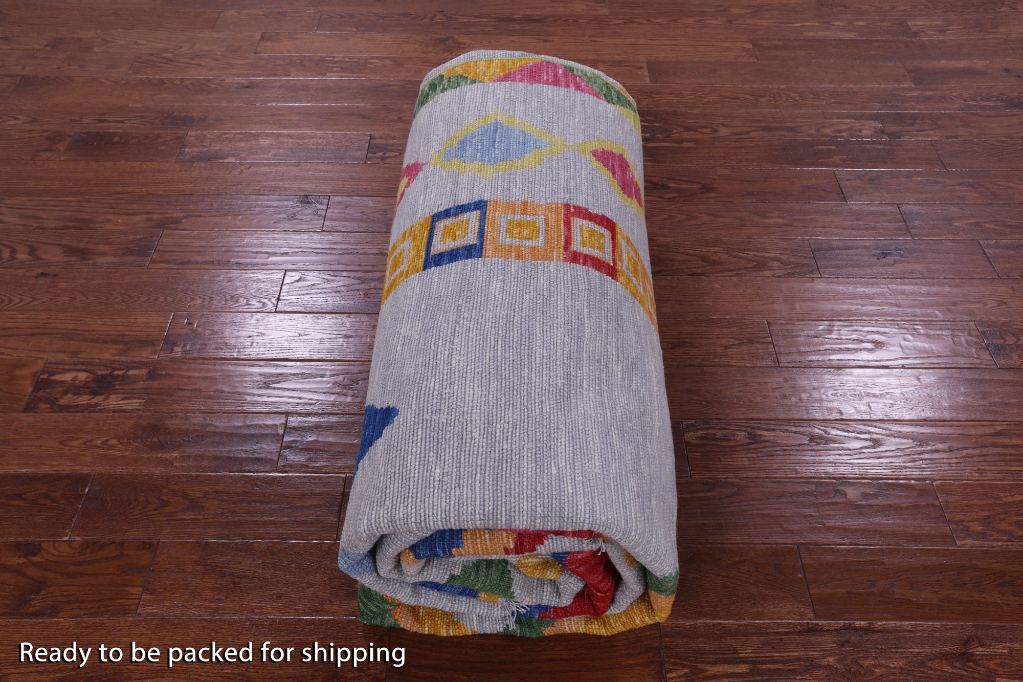 Grey Tribal Moroccan Hand Knotted Wool Rug - 10' 0" X 13' 8" - Golden Nile