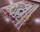 Grey Tribal Moroccan Hand Knotted Wool Rug - 10' 0" X 13' 8" - Golden Nile