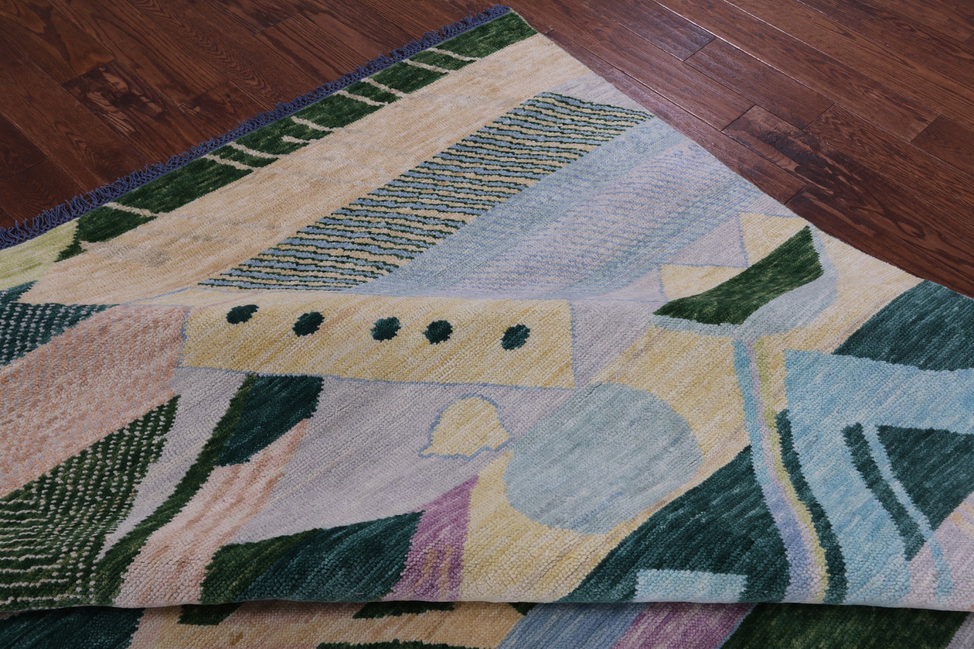 Tribal Moroccan Hand Knotted Wool Rug - 10' 3" X 14' 0" - Golden Nile