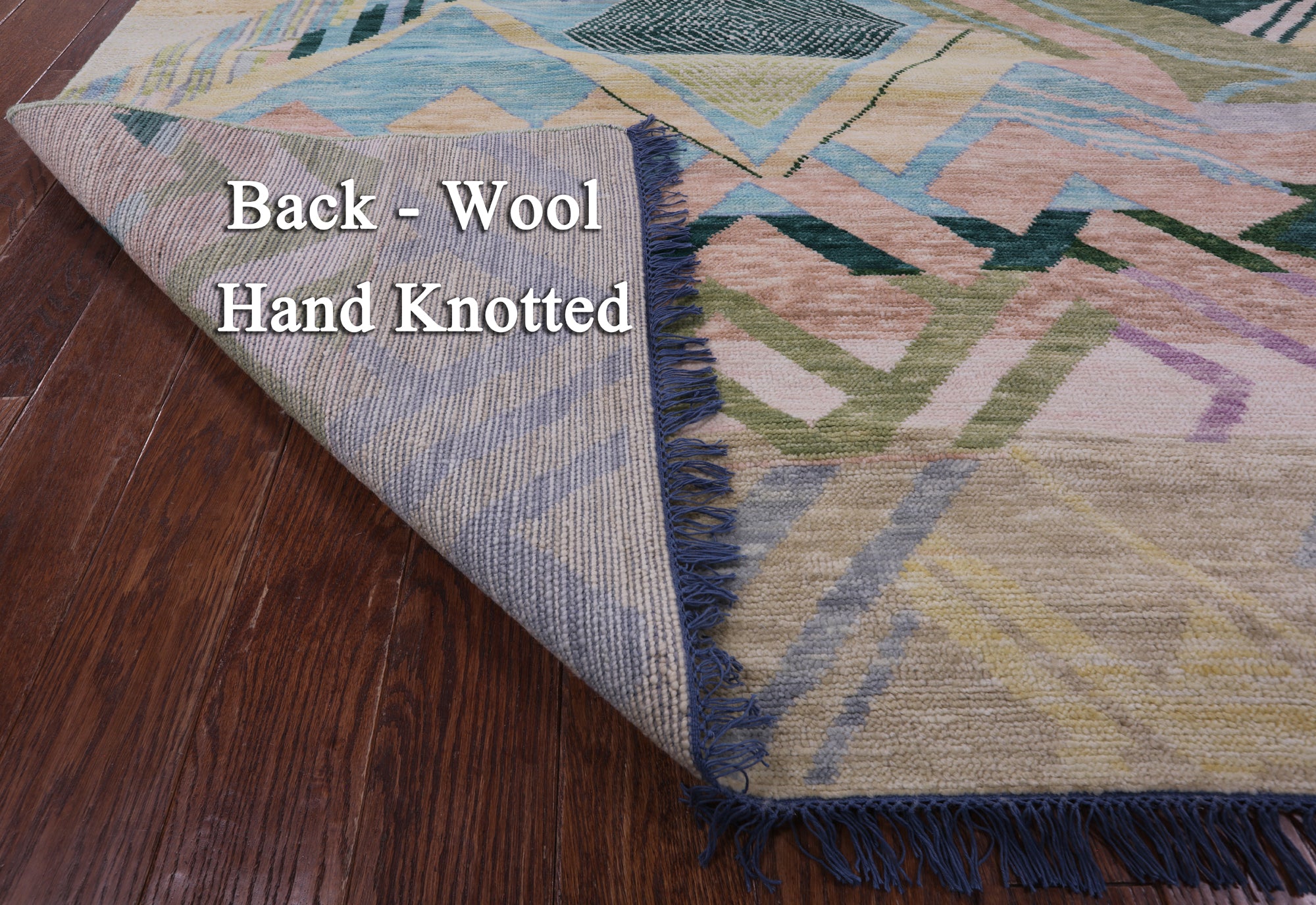Tribal Moroccan Hand Knotted Wool Rug - 10' 3" X 14' 0" - Golden Nile