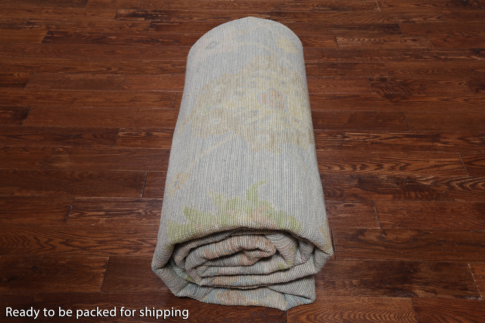 SUPER SALE Silver Turkish Oushak Hand Knotted Wool Rug - 9' 11" X 14' 1"