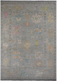 SUPER SALE Silver Turkish Oushak Hand Knotted Wool Rug - 9' 11" X 14' 1"