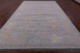 Silver Turkish Oushak Hand Knotted Wool Rug - 9' 11" X 14' 1" - Golden Nile