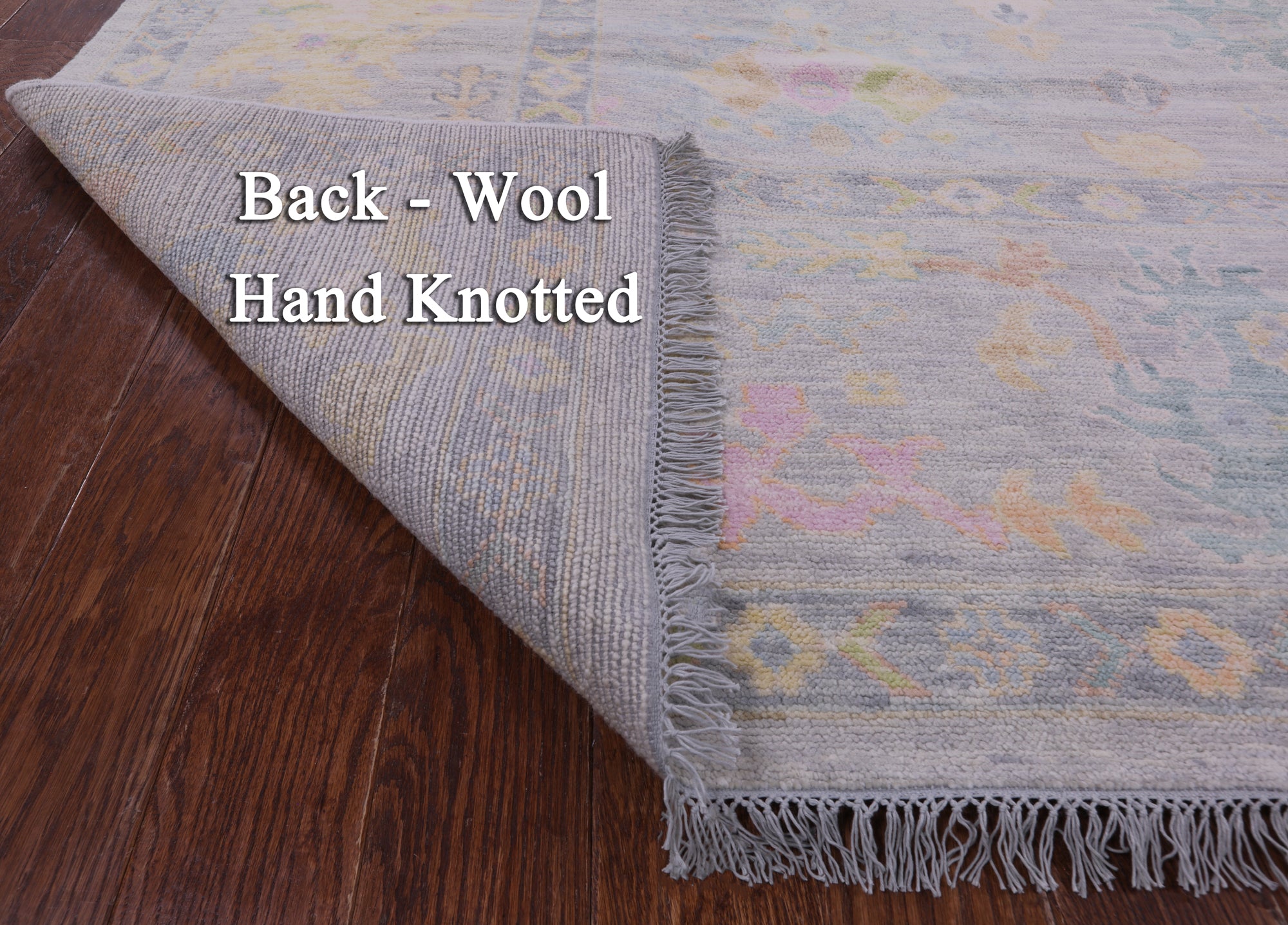 Silver Turkish Oushak Hand Knotted Wool Rug - 9' 11" X 14' 1" - Golden Nile