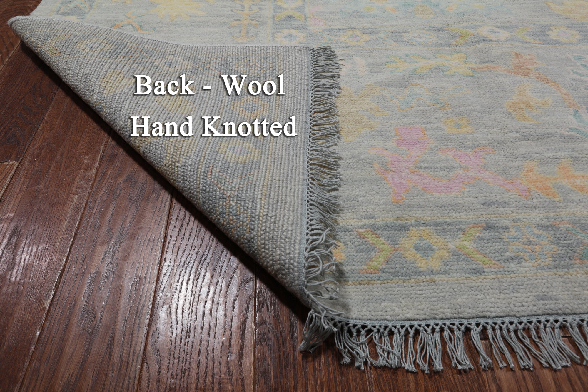 SUPER SALE Silver Turkish Oushak Hand Knotted Wool Rug - 9' 11" X 14' 1"