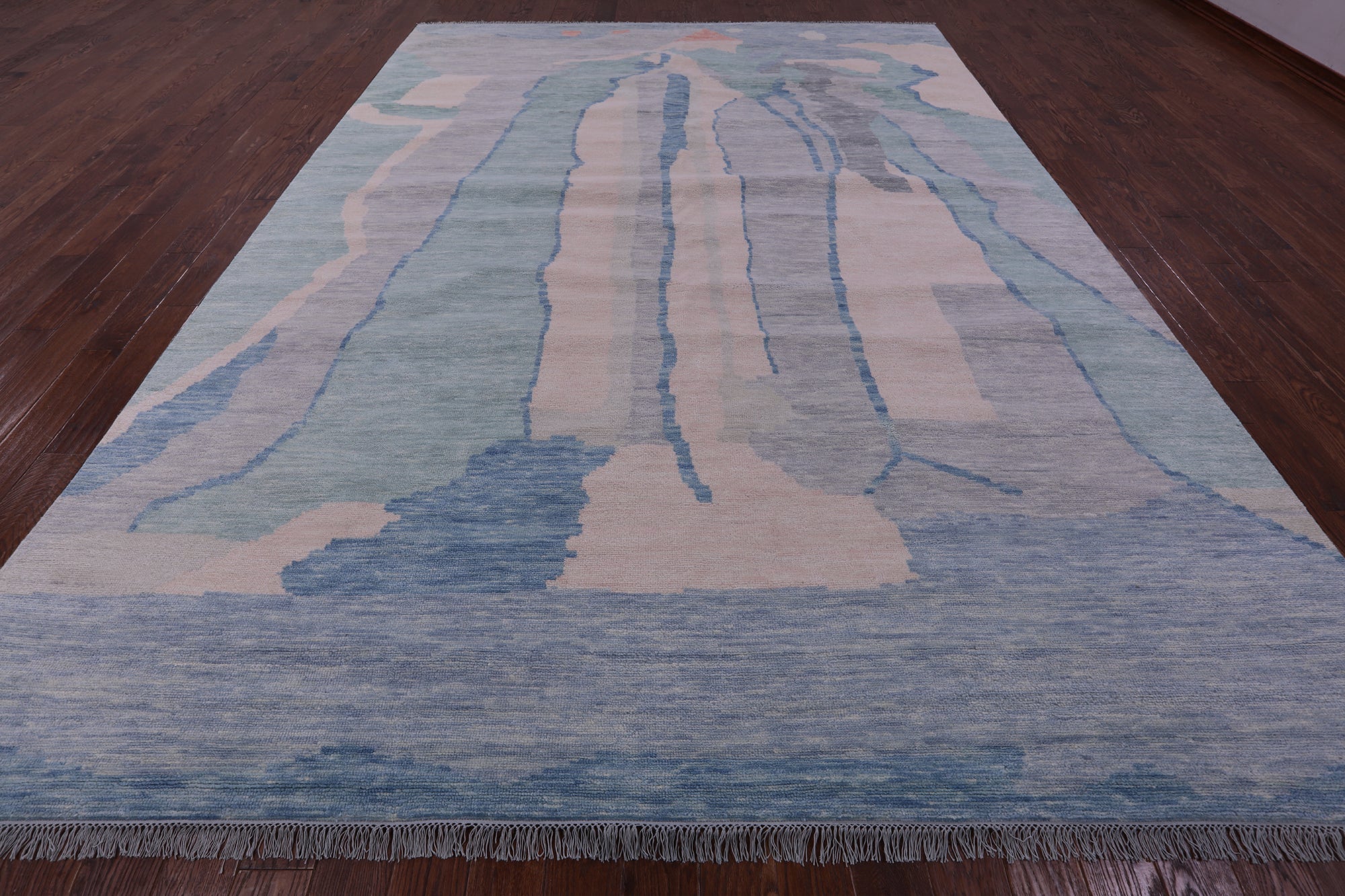 Tribal Moroccan Hand Knotted Wool Rug - 9' 10" X 13' 8" - Golden Nile
