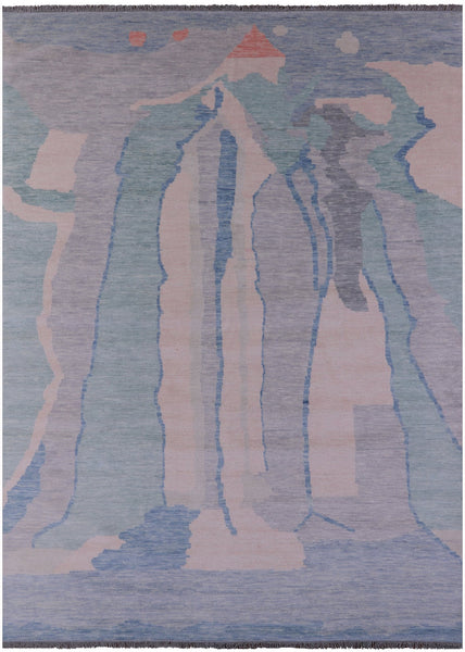 Tribal Moroccan Hand Knotted Wool Rug - 9' 10" X 13' 8" - Golden Nile