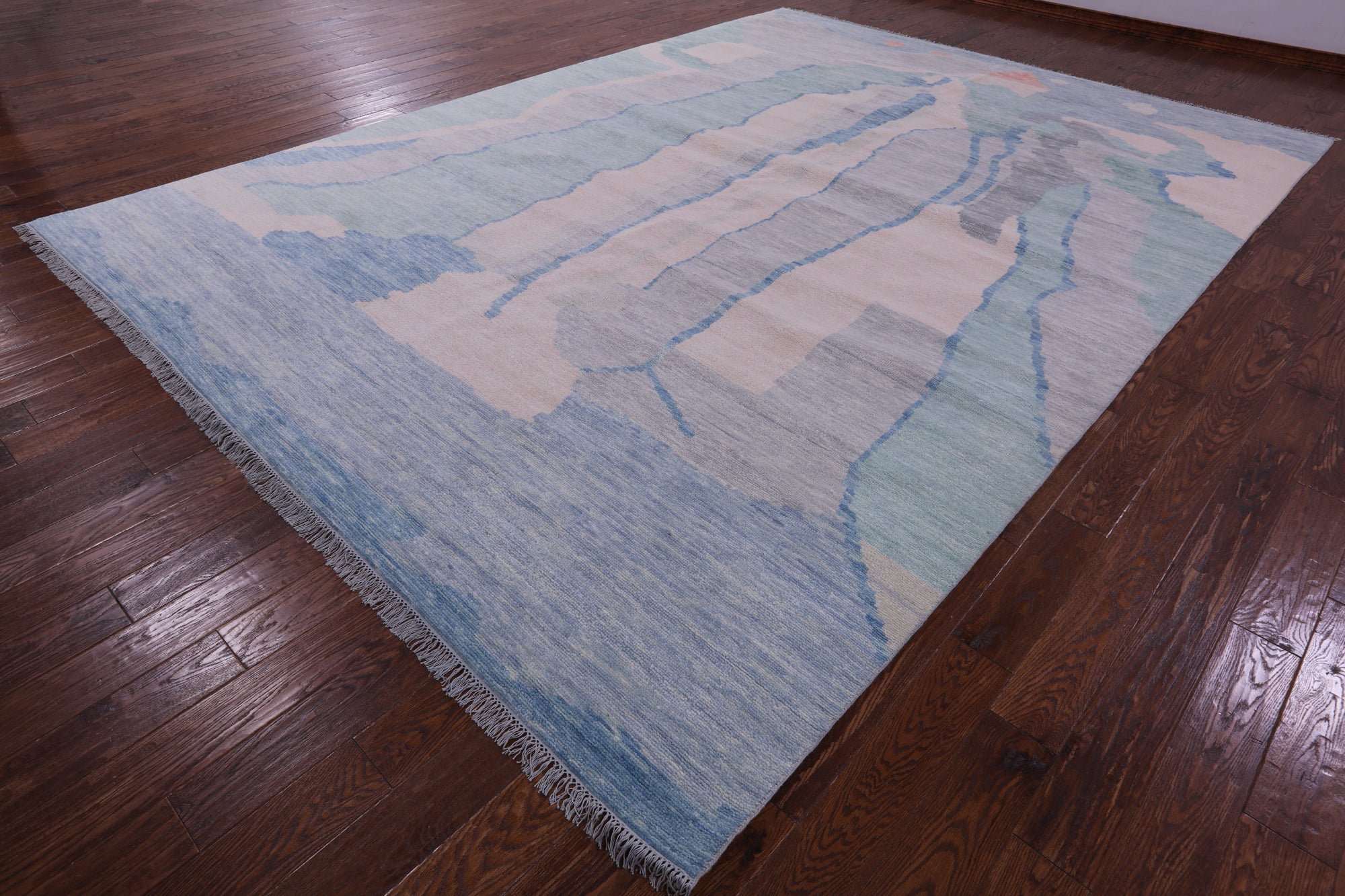 Tribal Moroccan Hand Knotted Wool Rug - 9' 10" X 13' 8" - Golden Nile