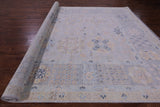 Grey Geometric Fine Serapi Handmade Wool Rug - 10' 0" X 14' 1" - Golden Nile