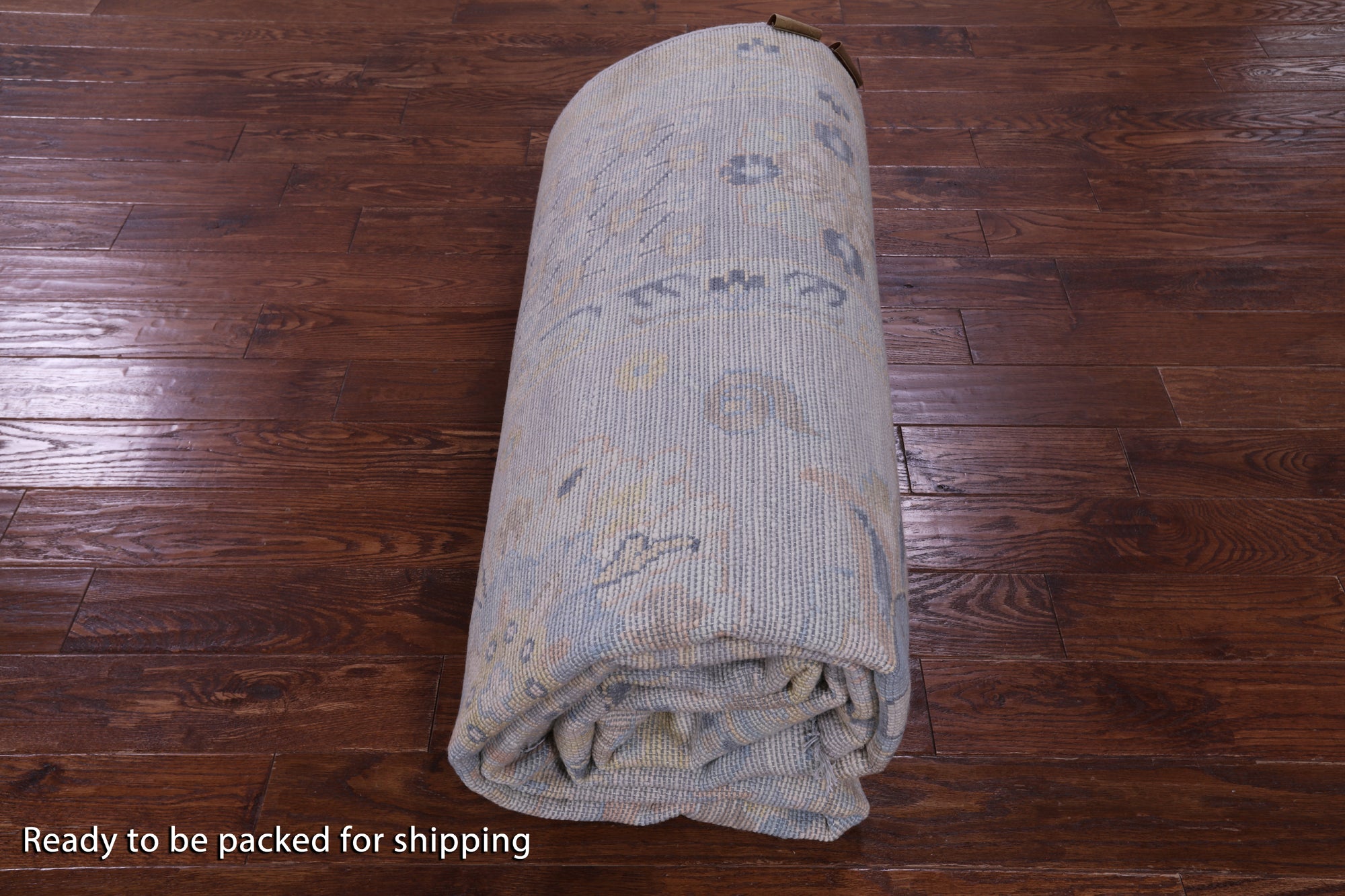 Grey Geometric Fine Serapi Handmade Wool Rug - 10' 0" X 14' 1" - Golden Nile