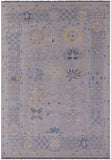 Grey Geometric Fine Serapi Handmade Wool Rug - 10' 0" X 14' 1" - Golden Nile