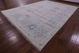 Grey Geometric Fine Serapi Handmade Wool Rug - 10' 0" X 14' 1" - Golden Nile